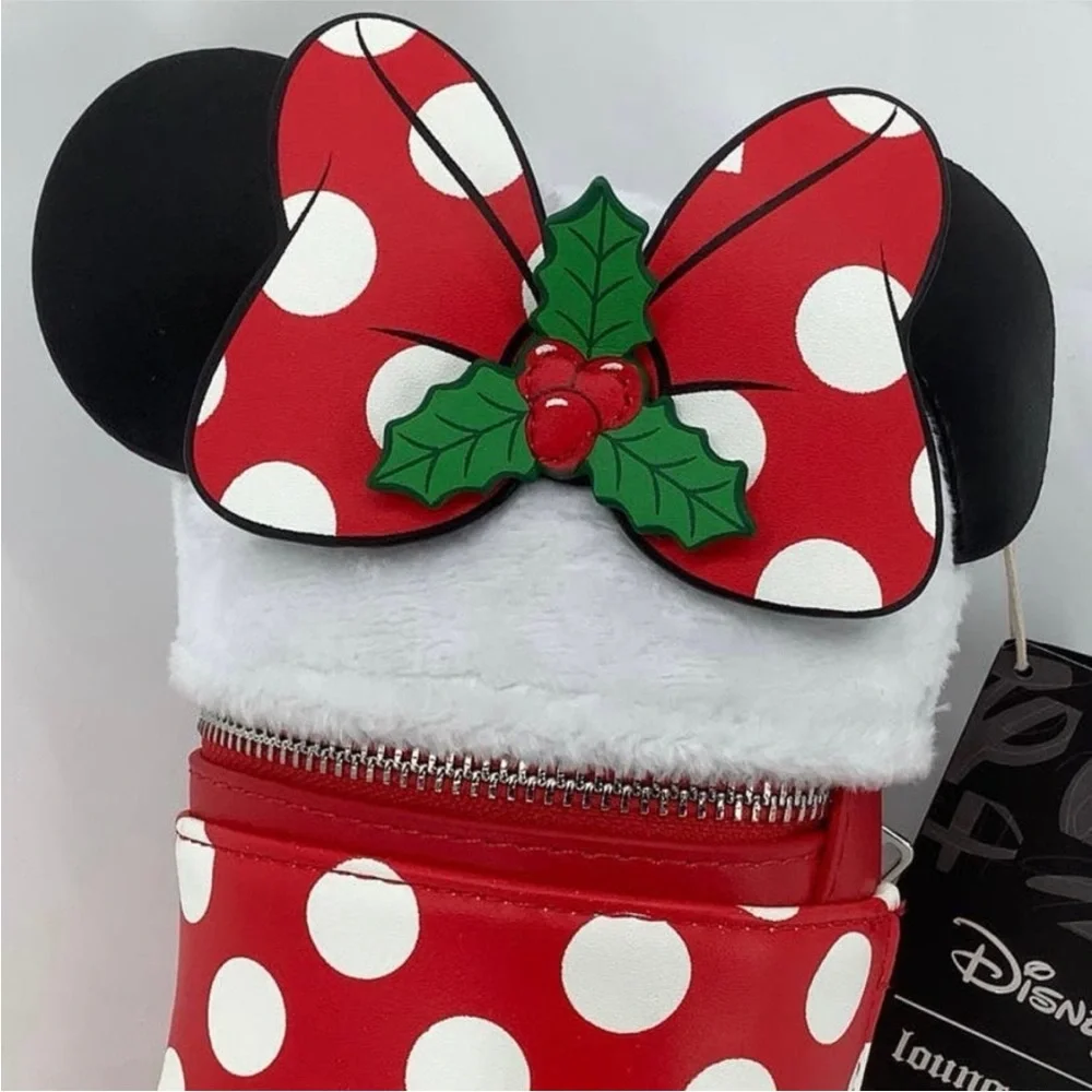 NWT Disney Loungefly Crossbody Minnie Mouse Stocking Bag Purse